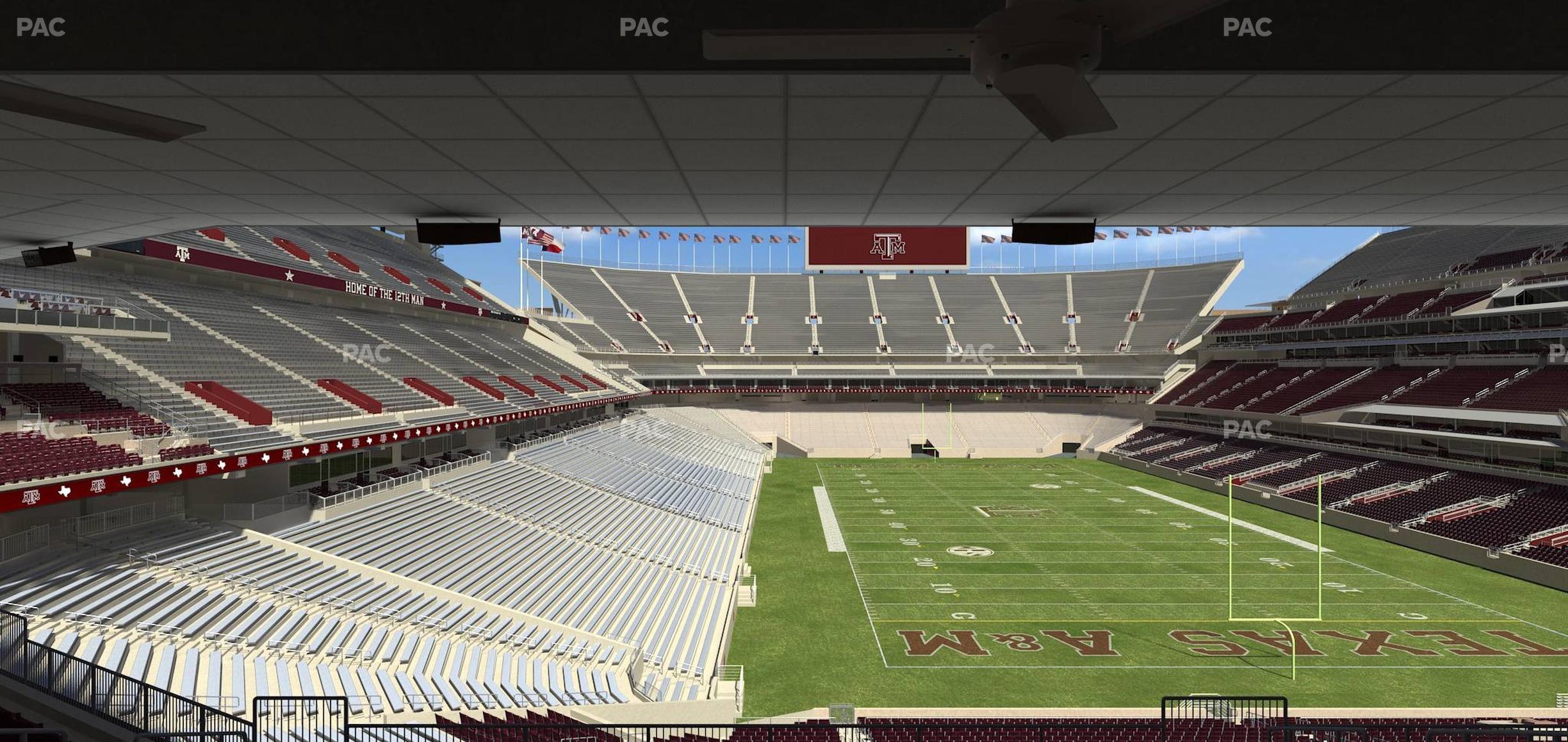 Seating view for Kyle Field Section Zone Club 10