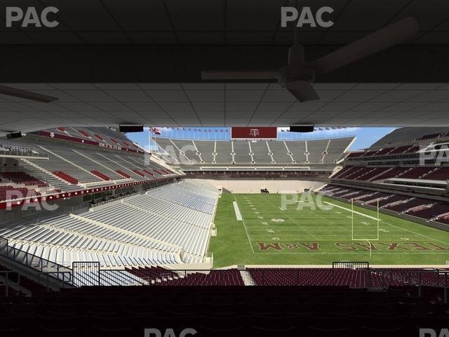 Seating view for Kyle Field Section Zone Club 10