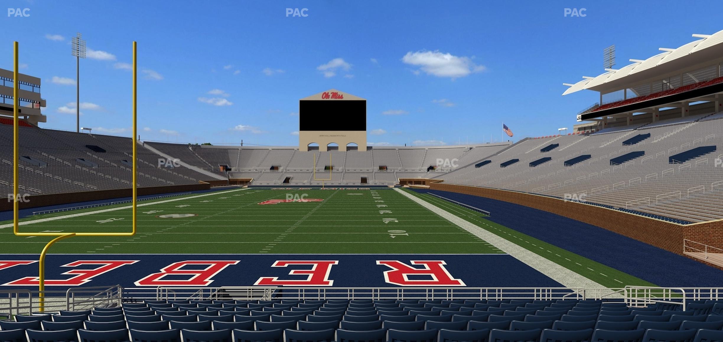 Seating view for Vaught Hemingway Stadium Section Field Club 2