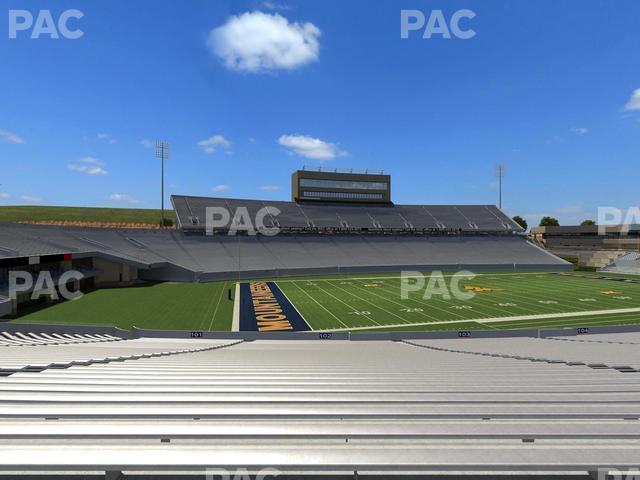 Seating view for Mountaineer Field at Milan Puskar Stadium Section 102