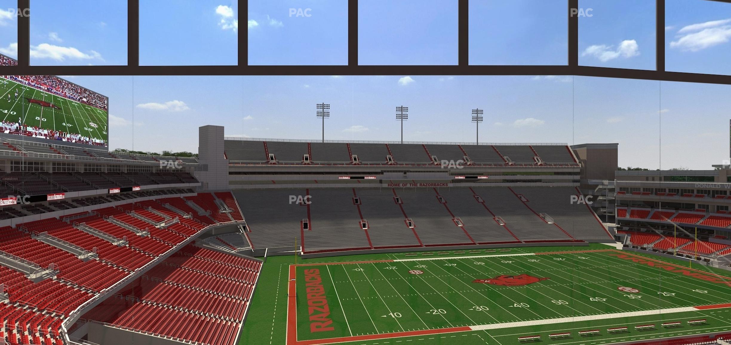 Seating view for Razorback Stadium Section 342