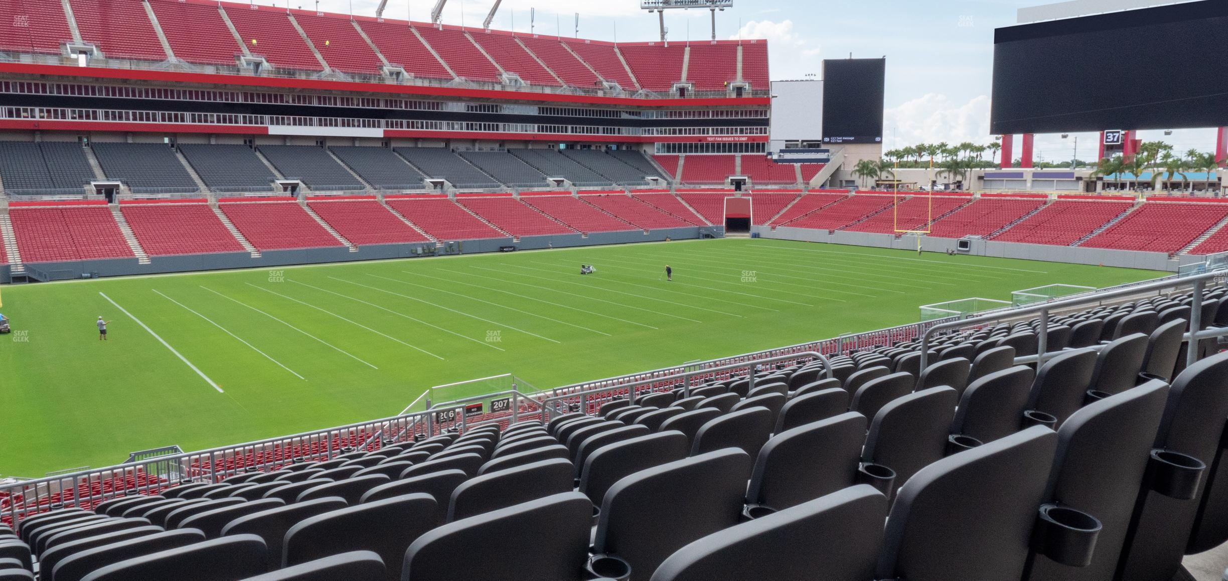 Seating view for Raymond James Stadium Section 206