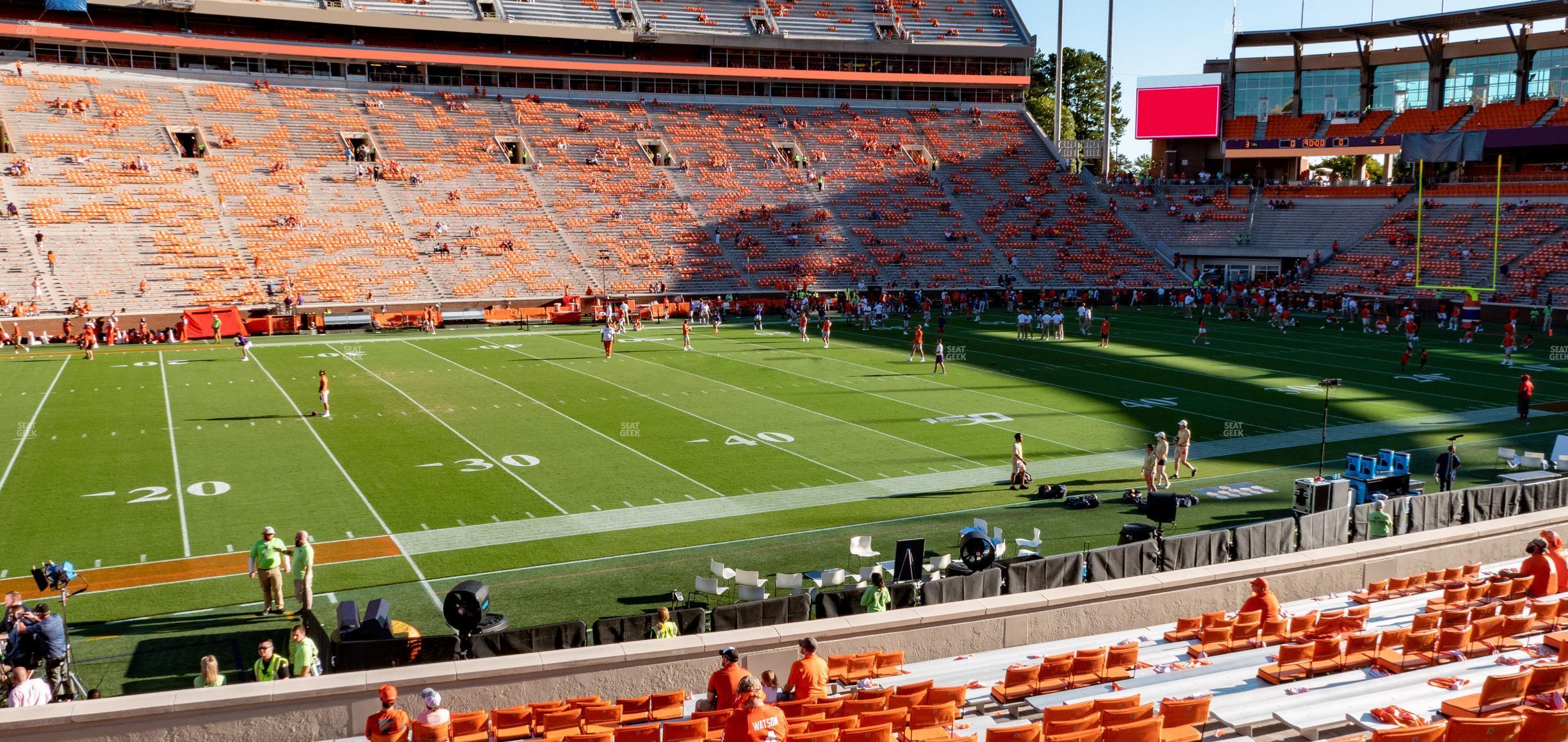 Seating view for Clemson Memorial Stadium Section N