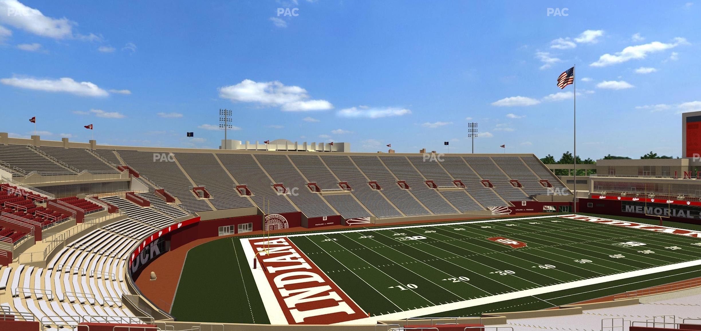 Seating view for Memorial Stadium - Indiana Section 11