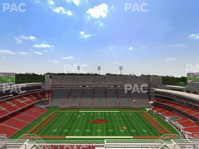 Seating view for Razorback Stadium Section 523