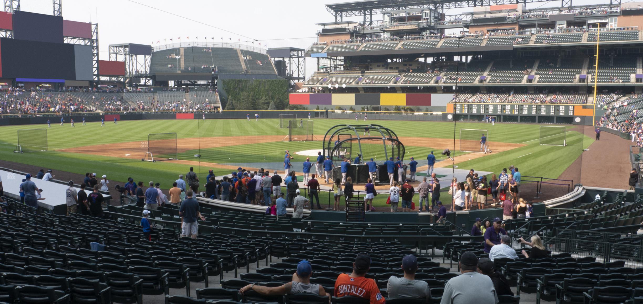 Seating view for Coors Field Section 132