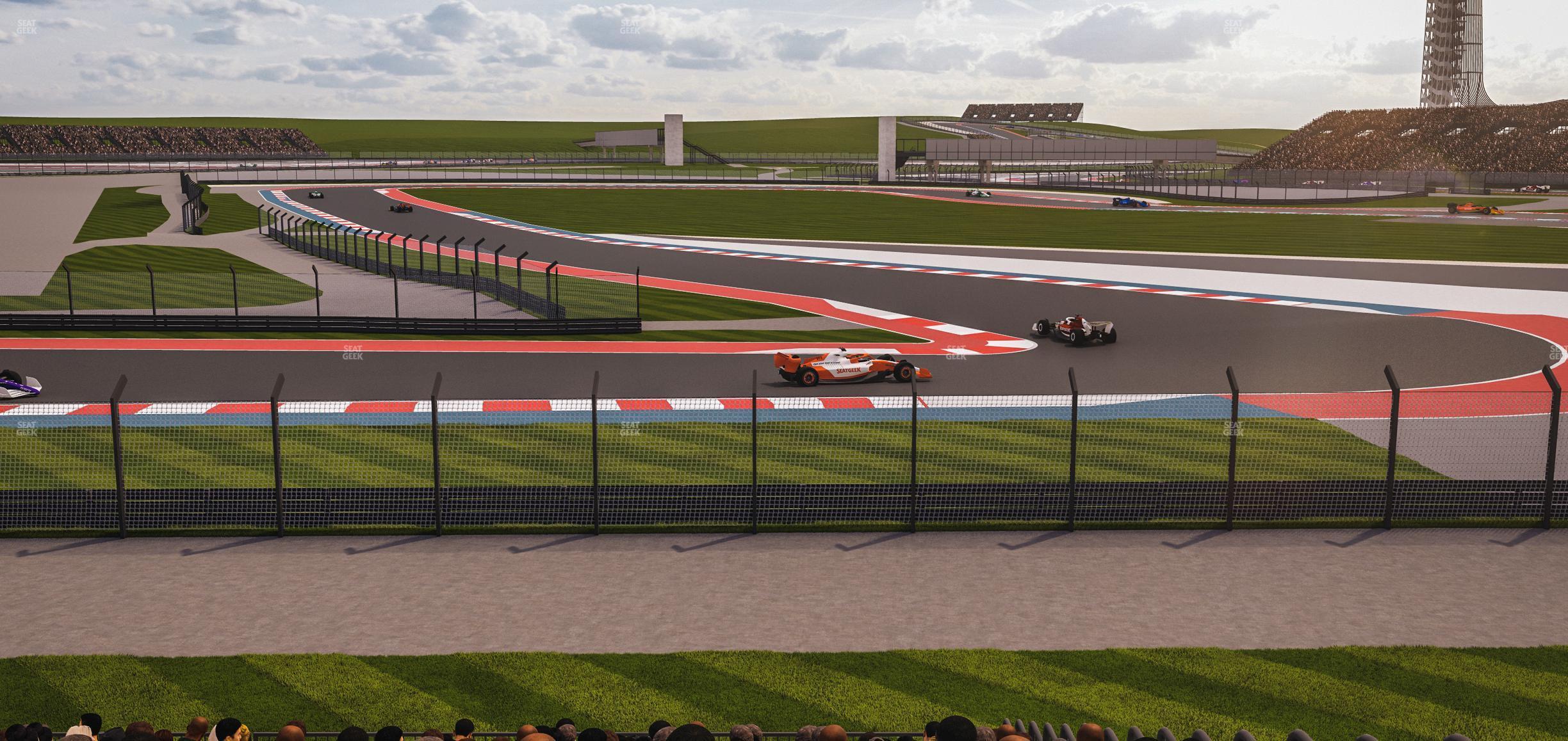 Seating view for Circuit of The Americas Section Turn 12 Bleachers 11