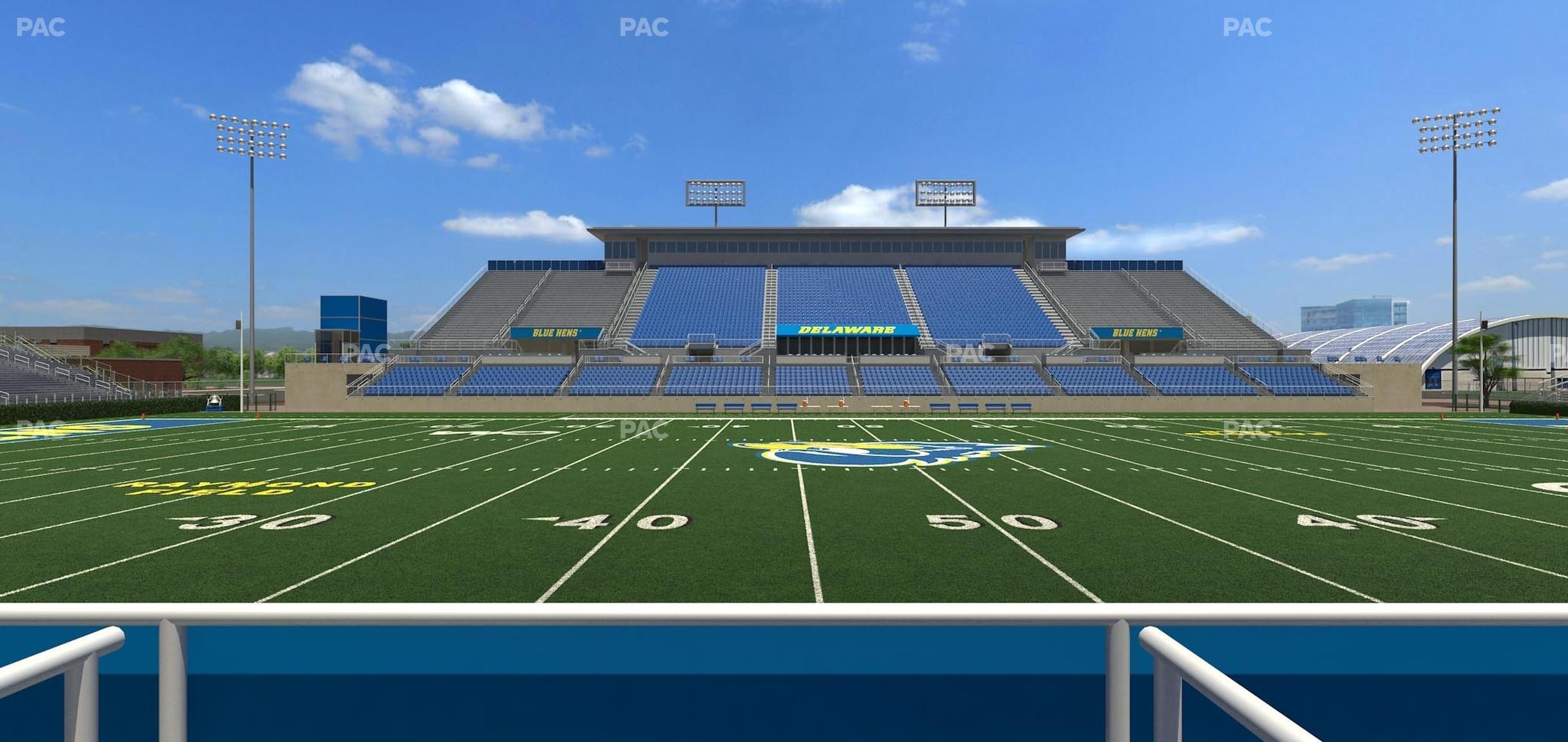 Seating view for Delaware Stadium Section East Box 78