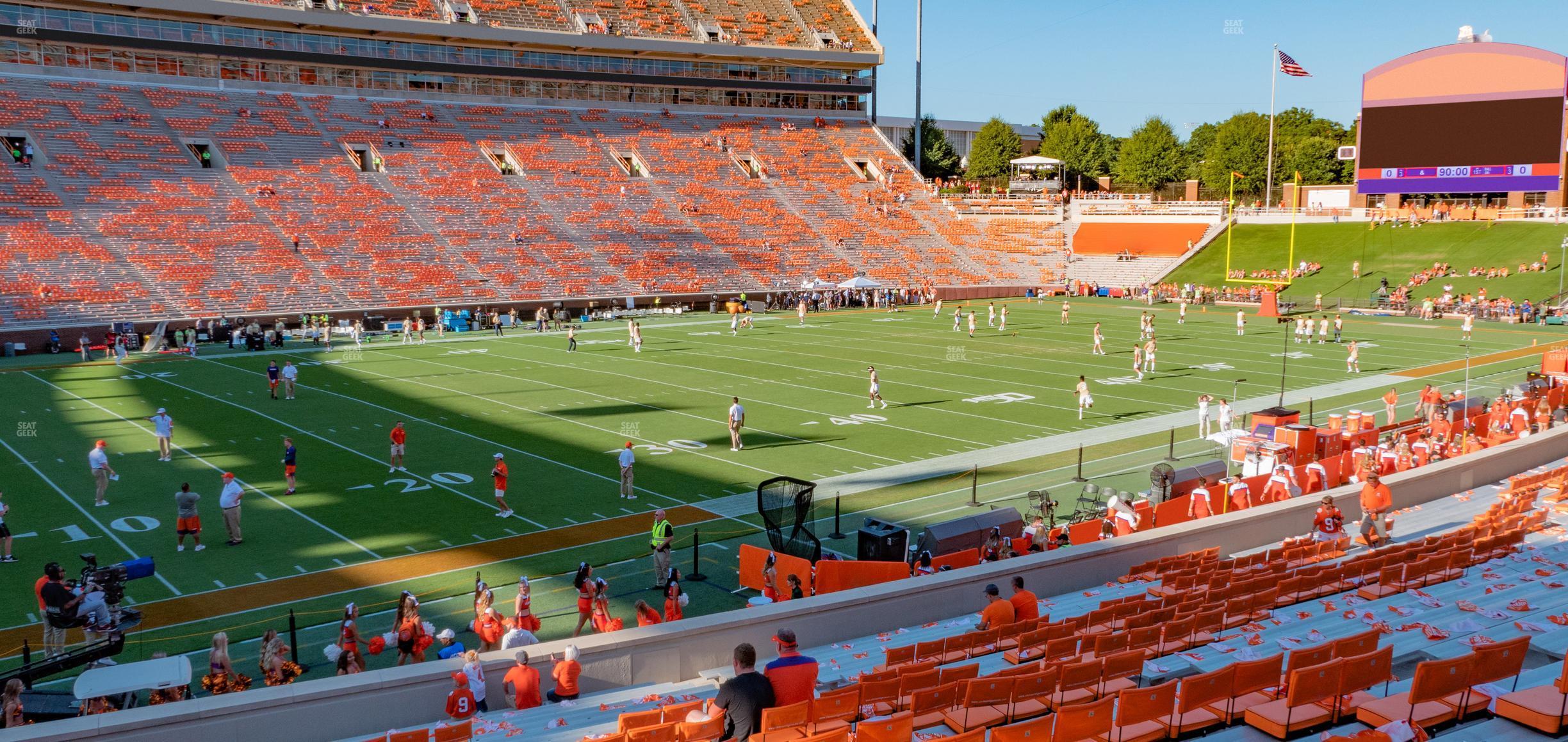 Seating view for Clemson Memorial Stadium Section H