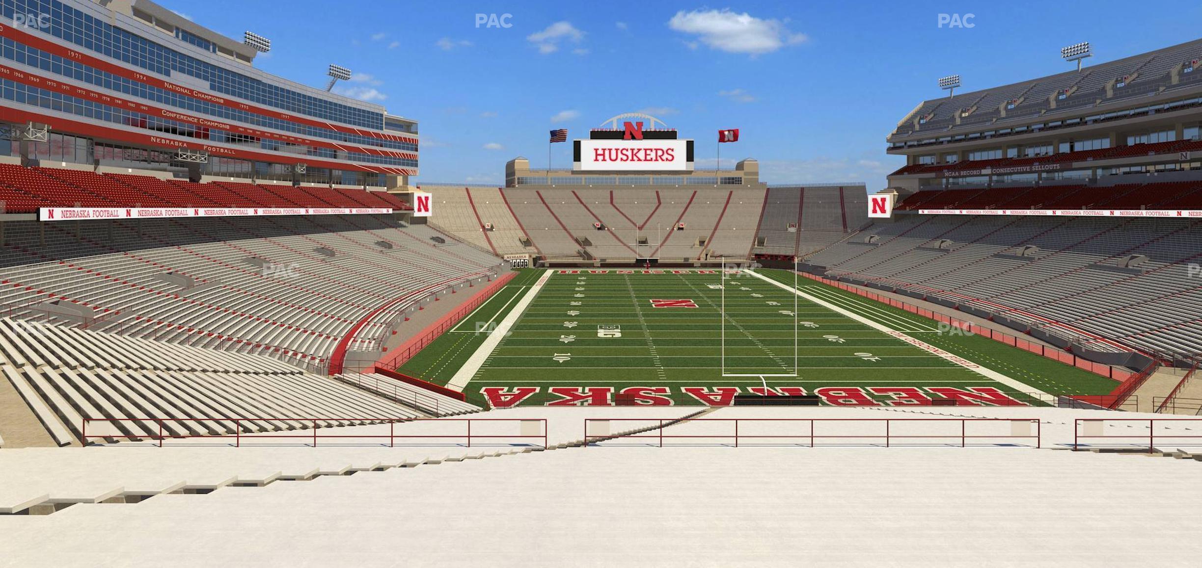 Seating view for Memorial Stadium Nebraska Section 16 C