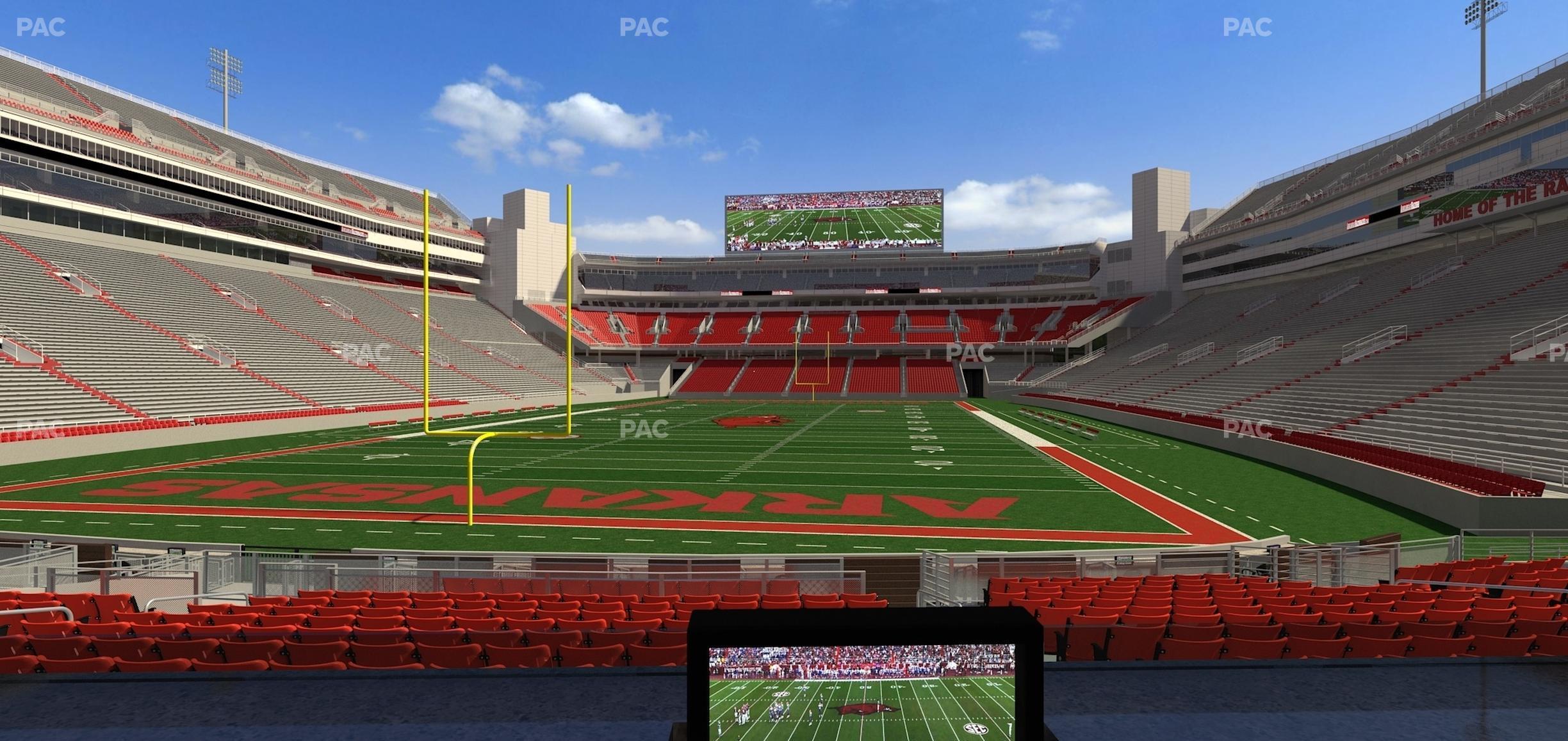 Seating view for Razorback Stadium Section Loge 31