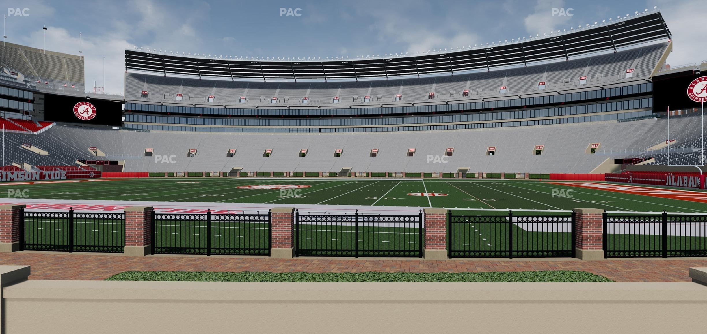 Seating view for Bryant Denny Stadium Section E