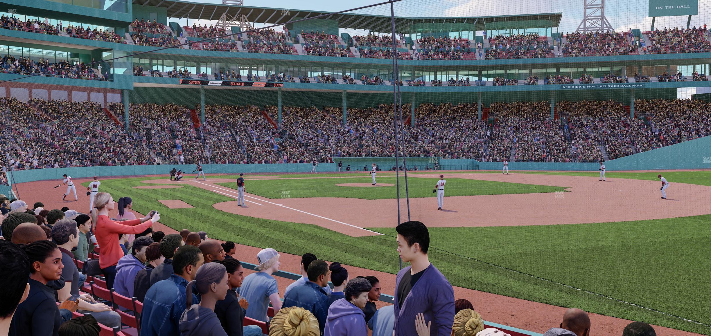 Seating view for Fenway Park Section Field Box 9