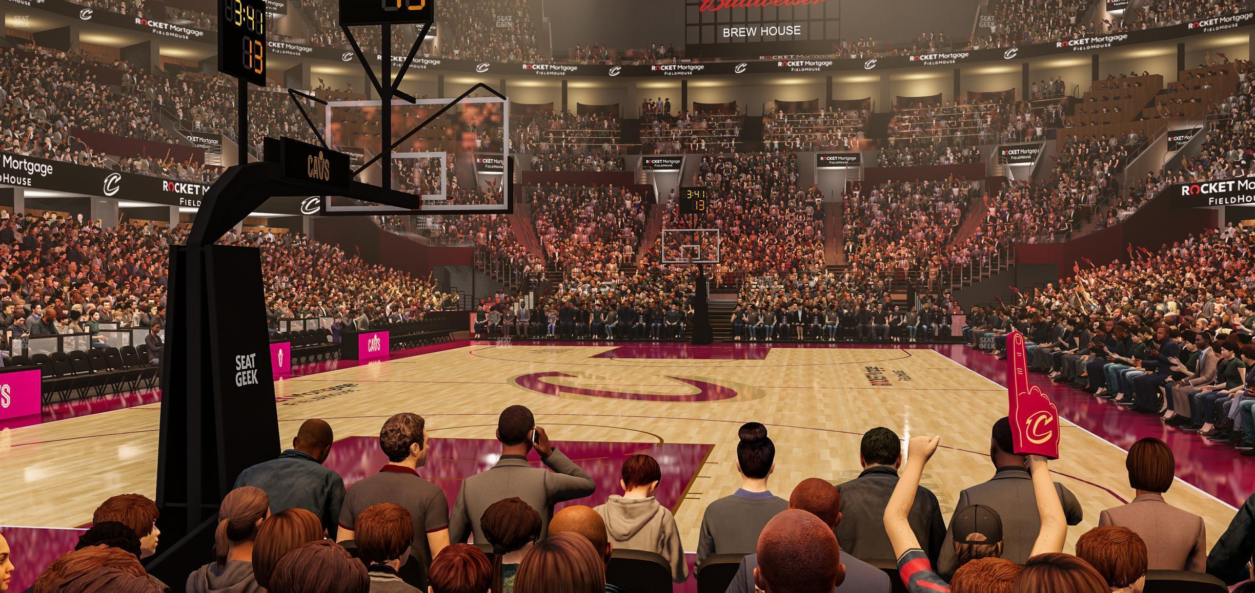 Seating view for Rocket Mortgage FieldHouse Section Floor 1