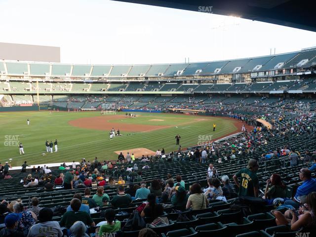 Seating view for Oakland Coliseum Section Rear 128