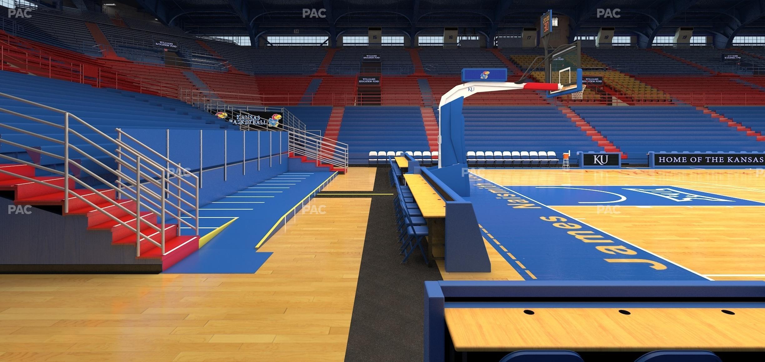 Seating view for Allen Fieldhouse Section J