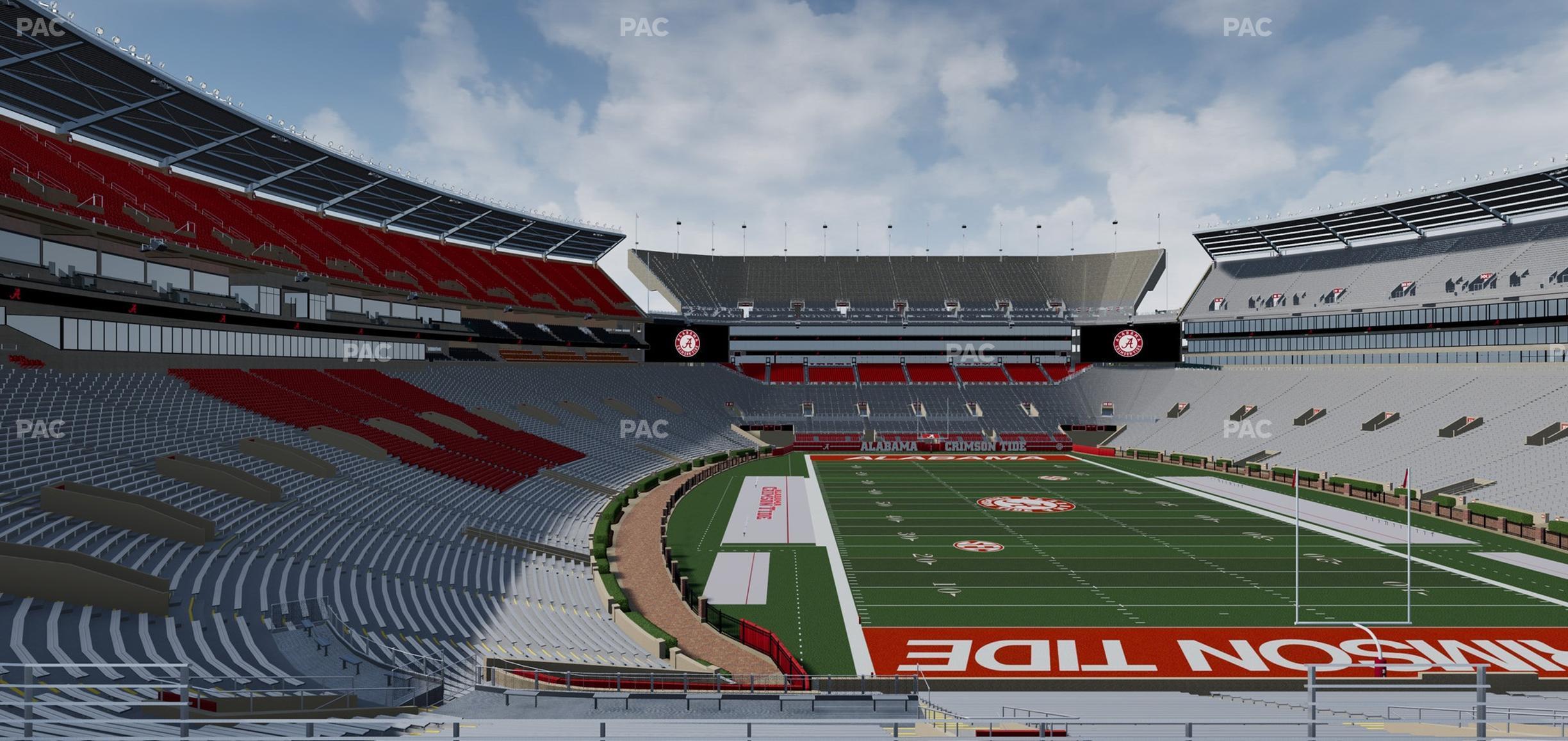 Seating view for Bryant Denny Stadium Section South Zone 8