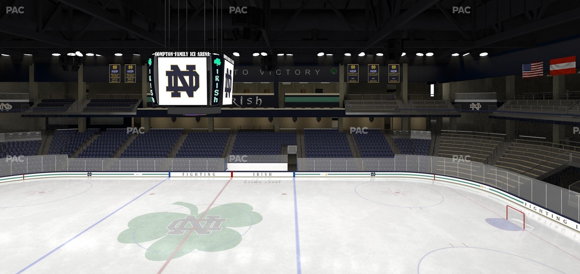 Seating view for Compton Family Ice Arena Section Club 123