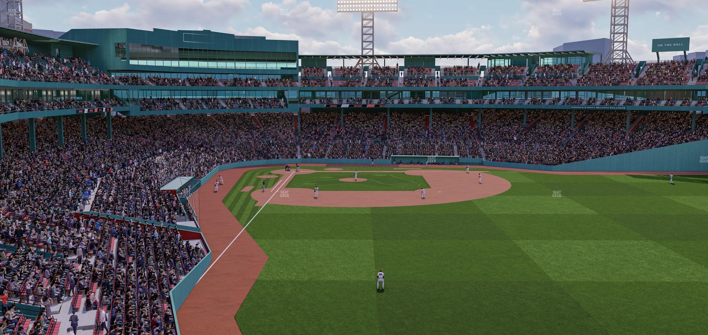 Seating view for Fenway Park Section Right Field Roof Deck Table 107