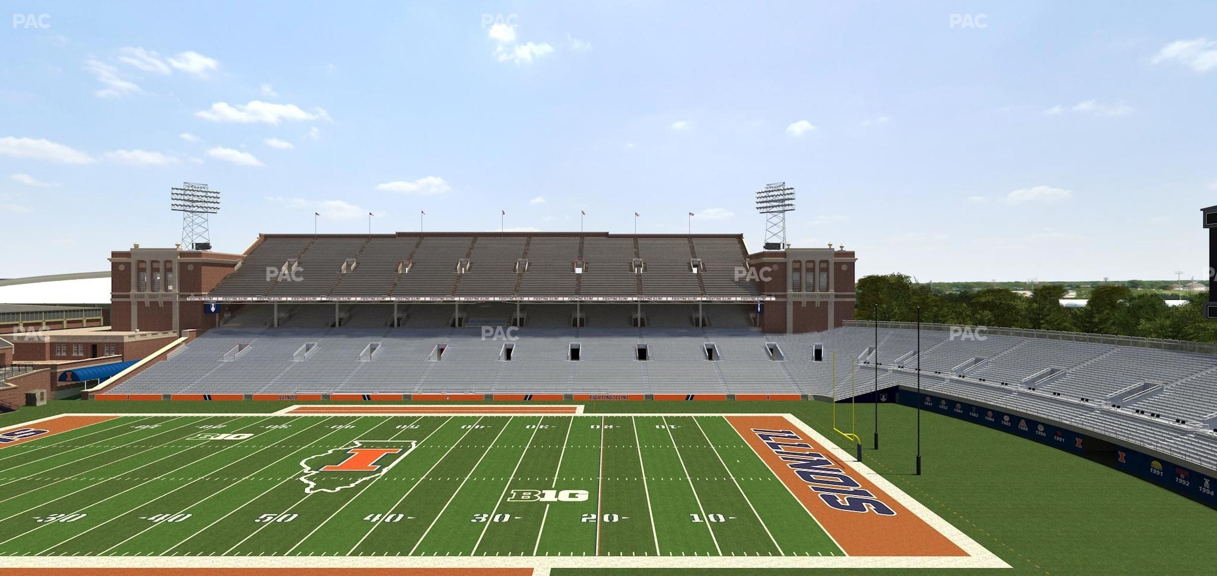 Seating view for Memorial Stadium - IL Section 225