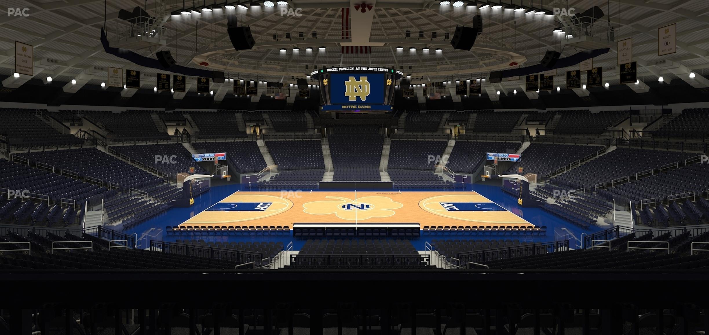 Seating view for Purcell Pavilion at the Joyce Center Section 101