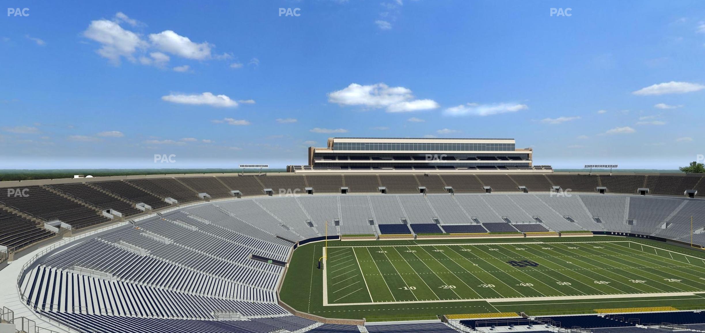 Seating view for Notre Dame Stadium Section Duncan Loge 734