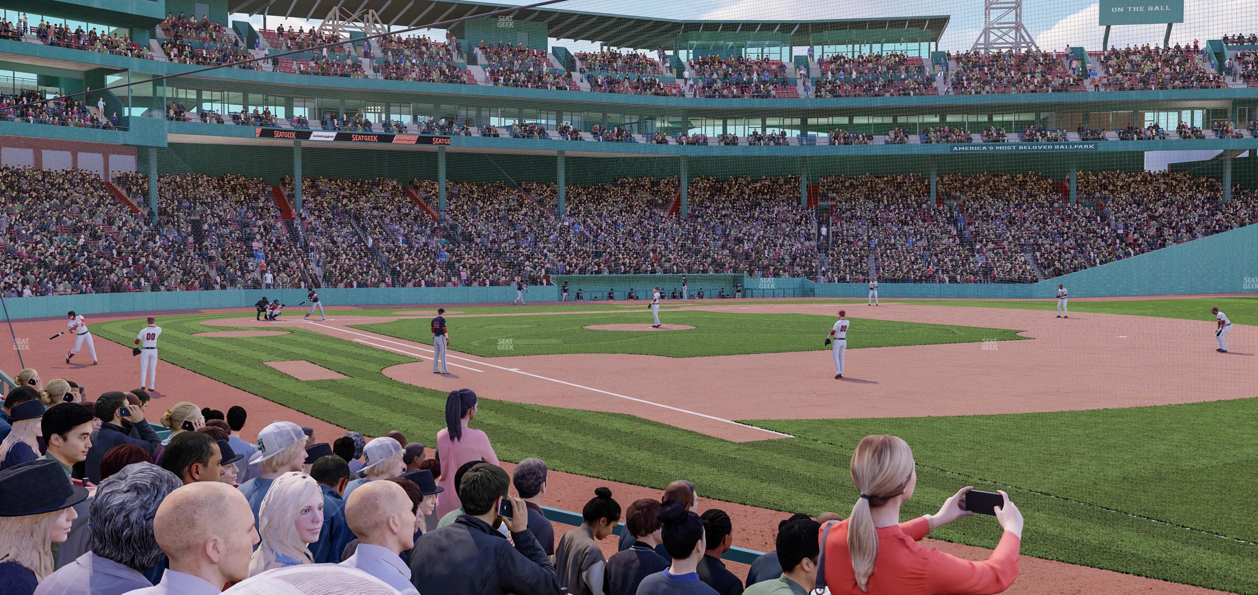 Seating view for Fenway Park Section Field Box 11