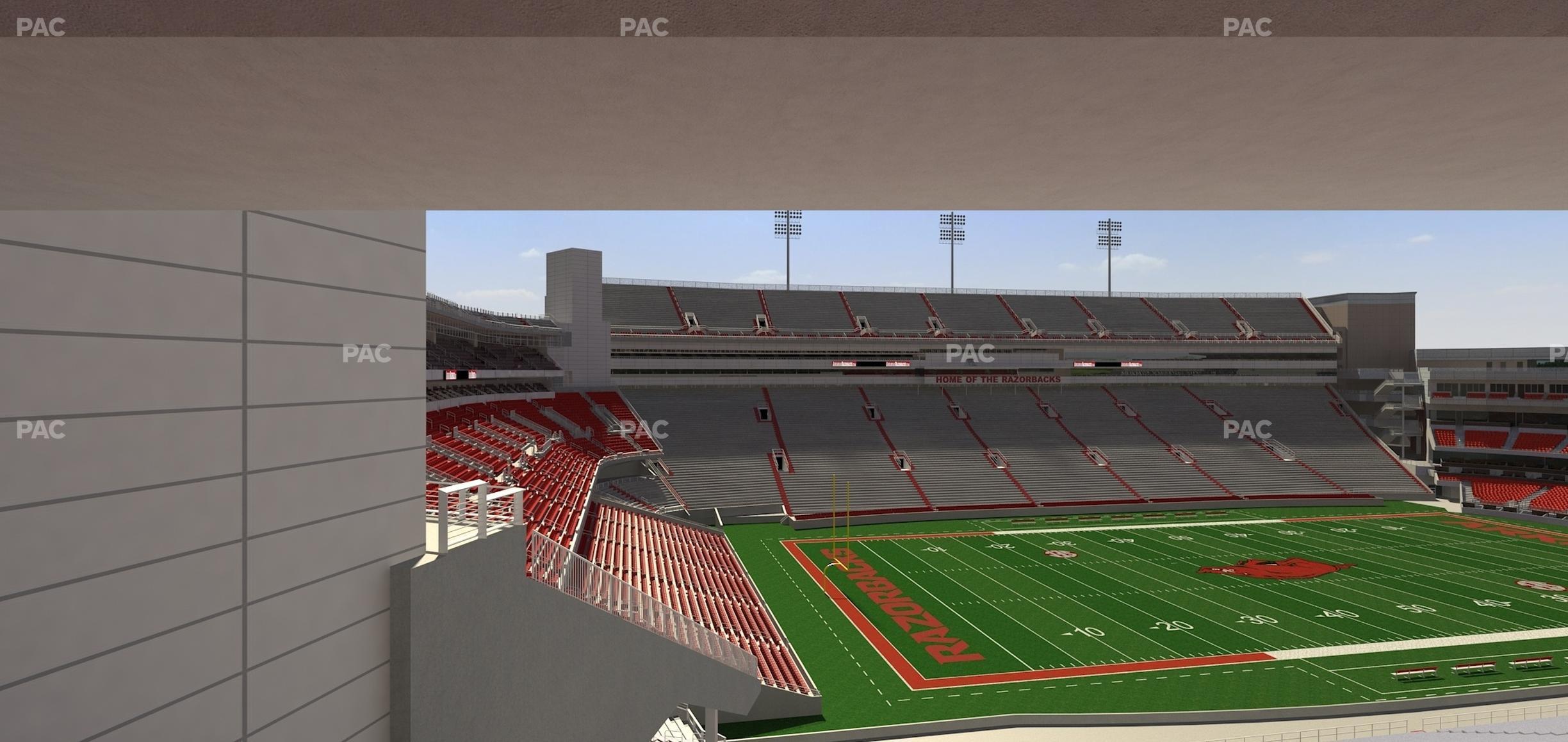 Seating view for Razorback Stadium Section 225