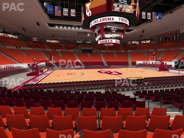 Seating view for Lloyd Noble Center Section 109