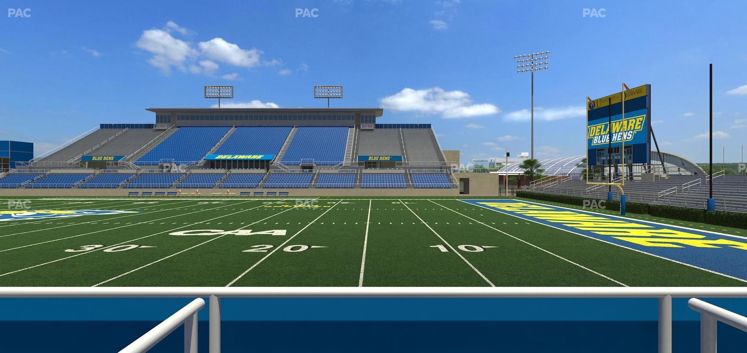 Seating view for Delaware Stadium Section East Box 59