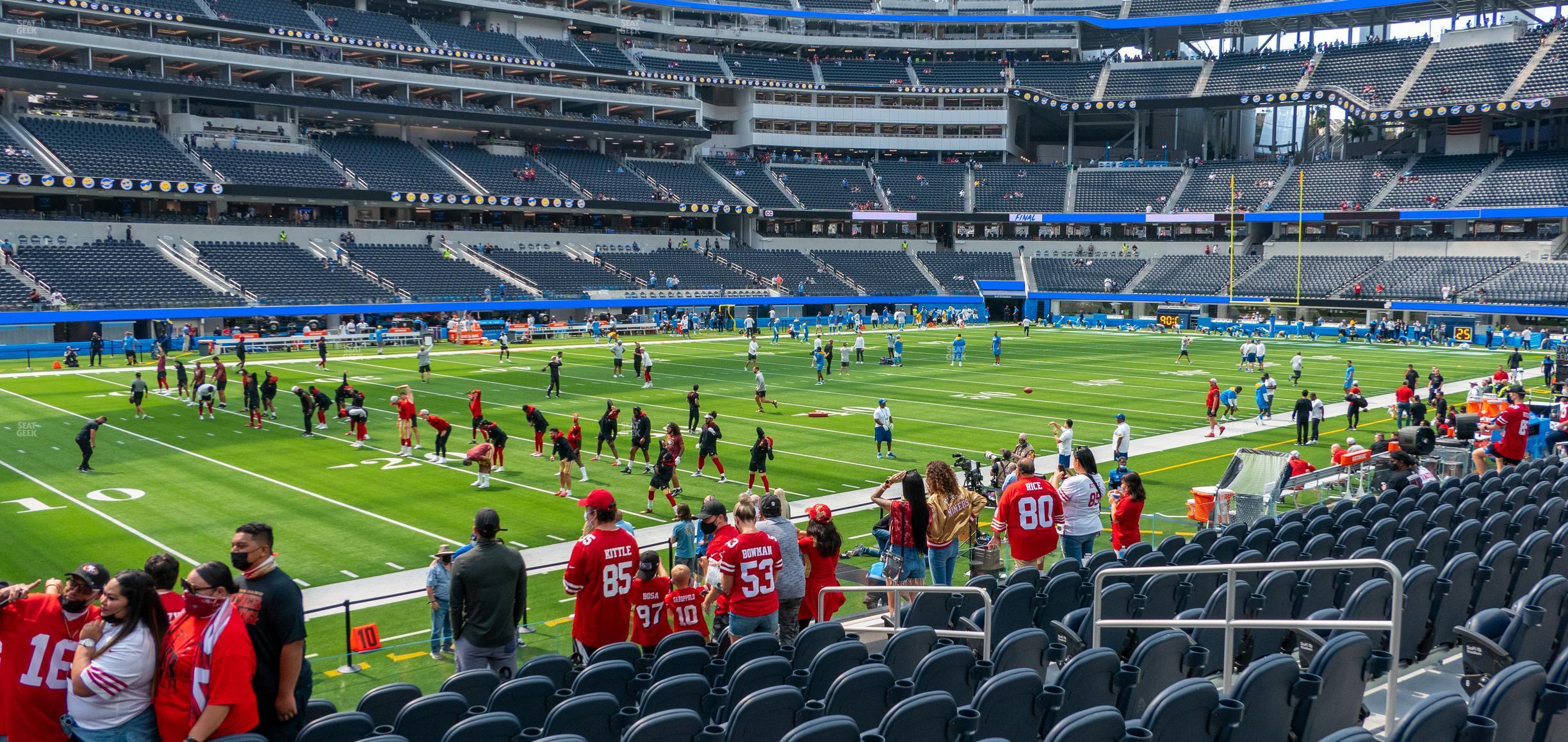 Seating view for SoFi Stadium Section Club 128