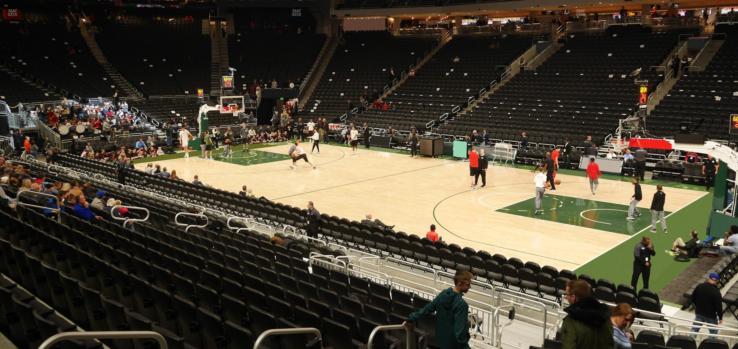 Seating view for Fiserv Forum Section 104