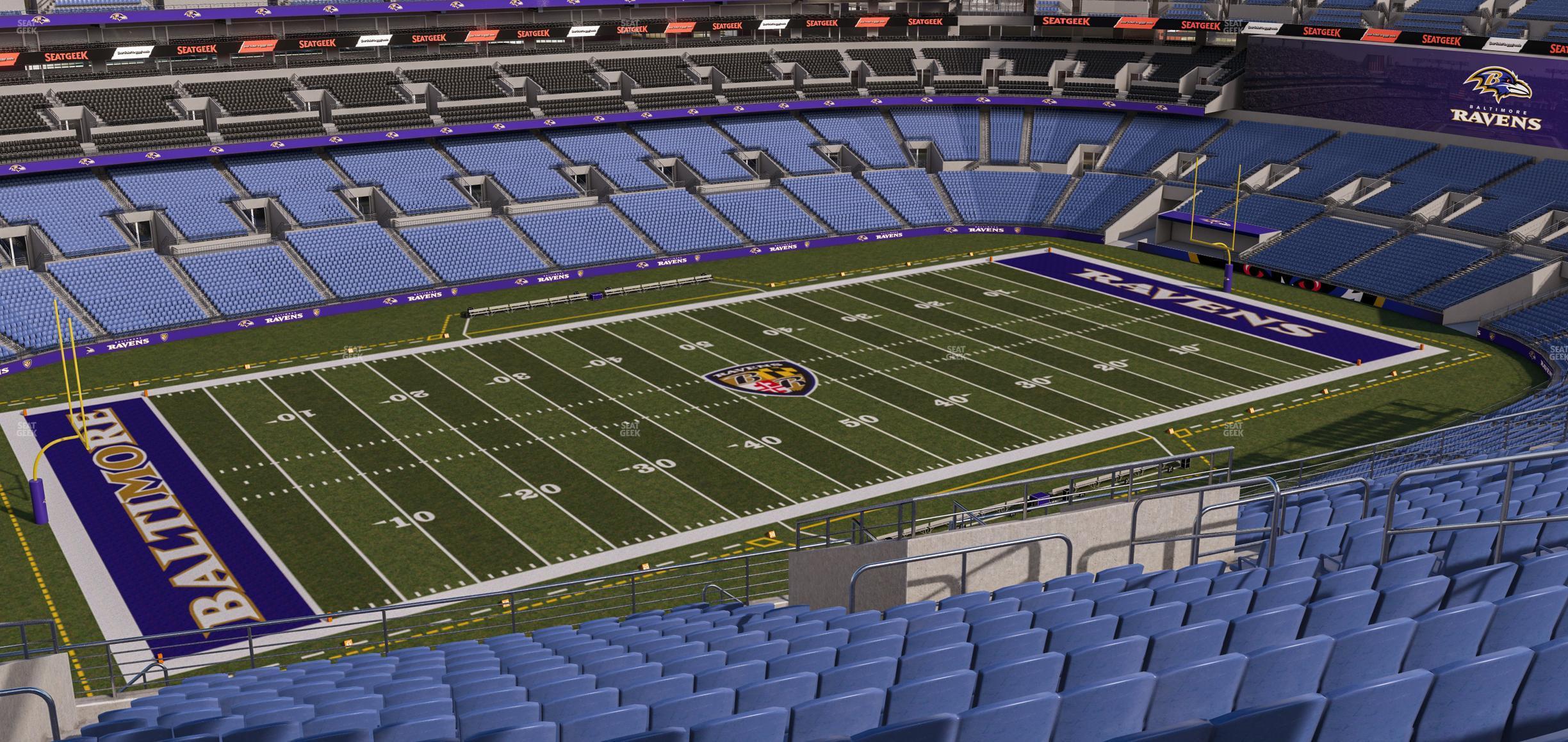 Seating view for M&T Bank Stadium Section 531