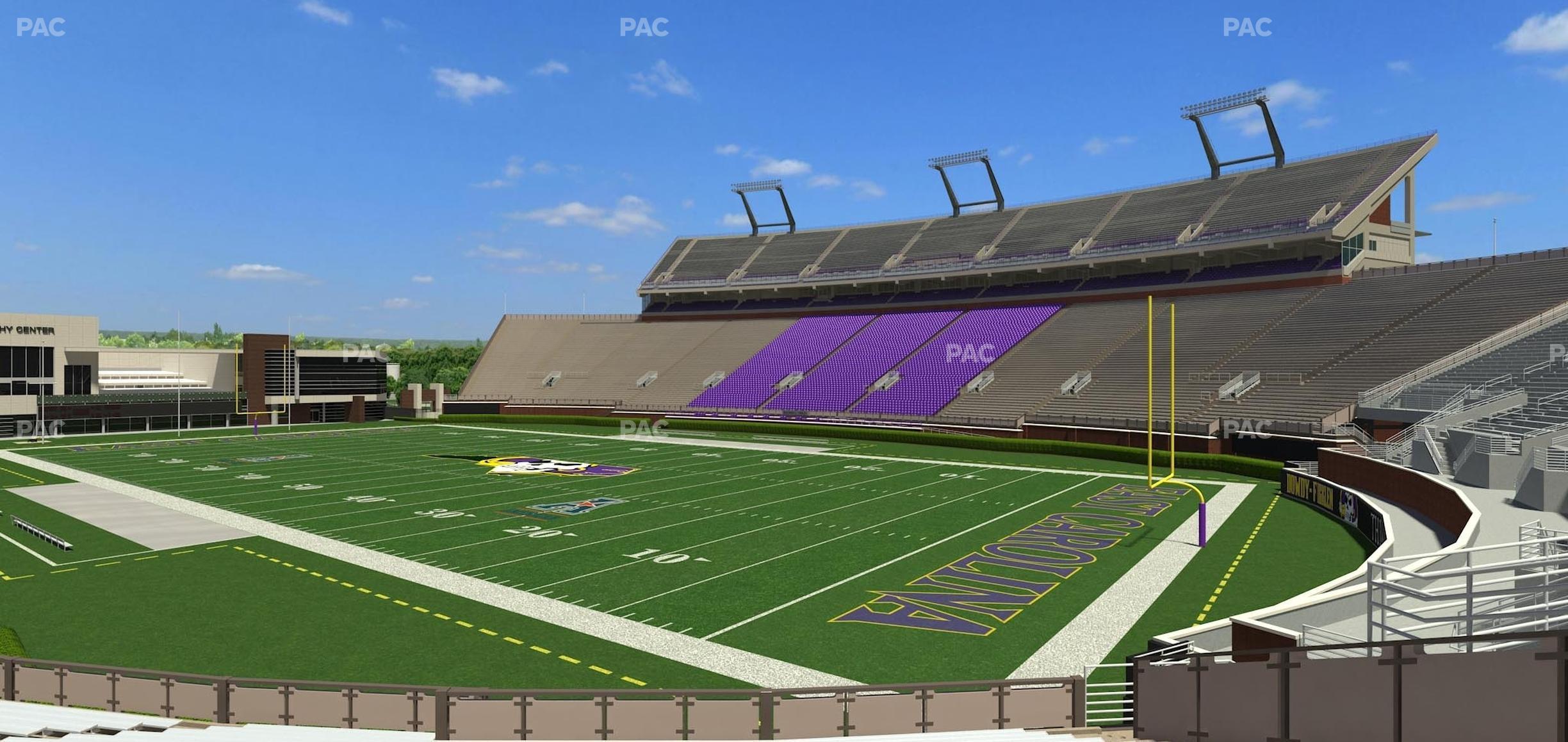 Seating view for Dowdy-Ficklen Stadium Section 1