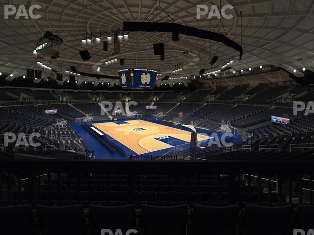 Seating view for Purcell Pavilion at the Joyce Center Section 107