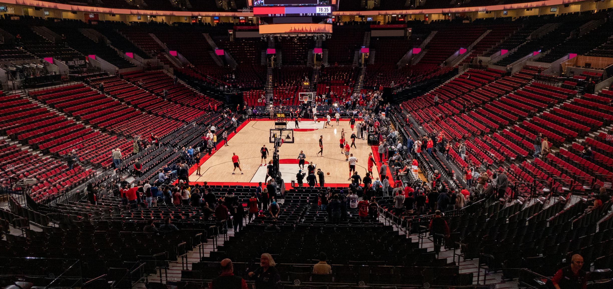 Seating view for Moda Center Section 208