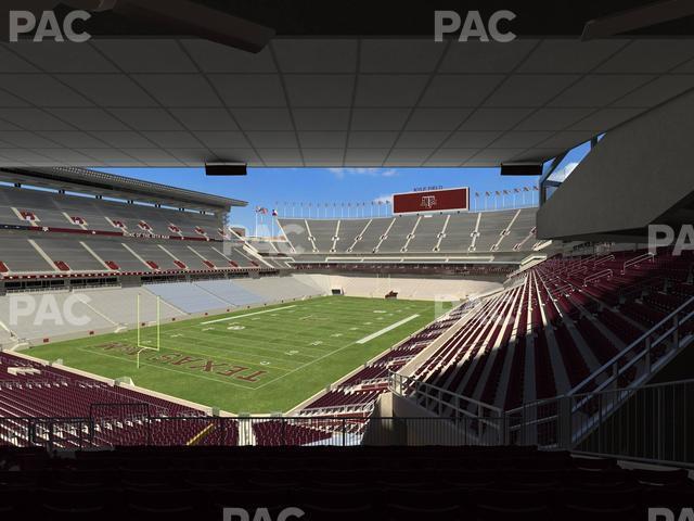 Seating view for Kyle Field Section Zone Club 1