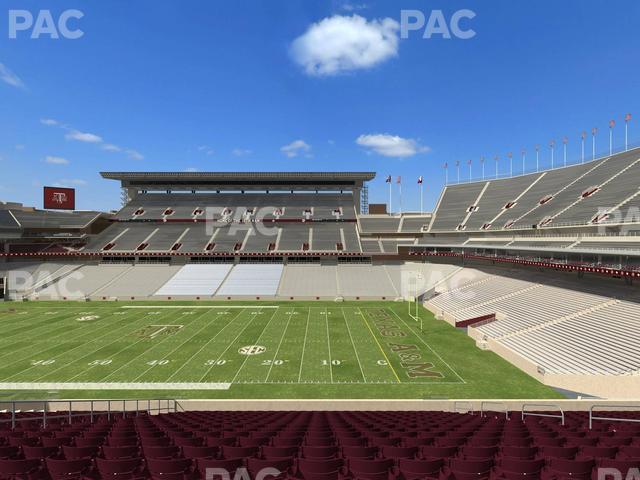 Seating view for Kyle Field Section West A Club 4