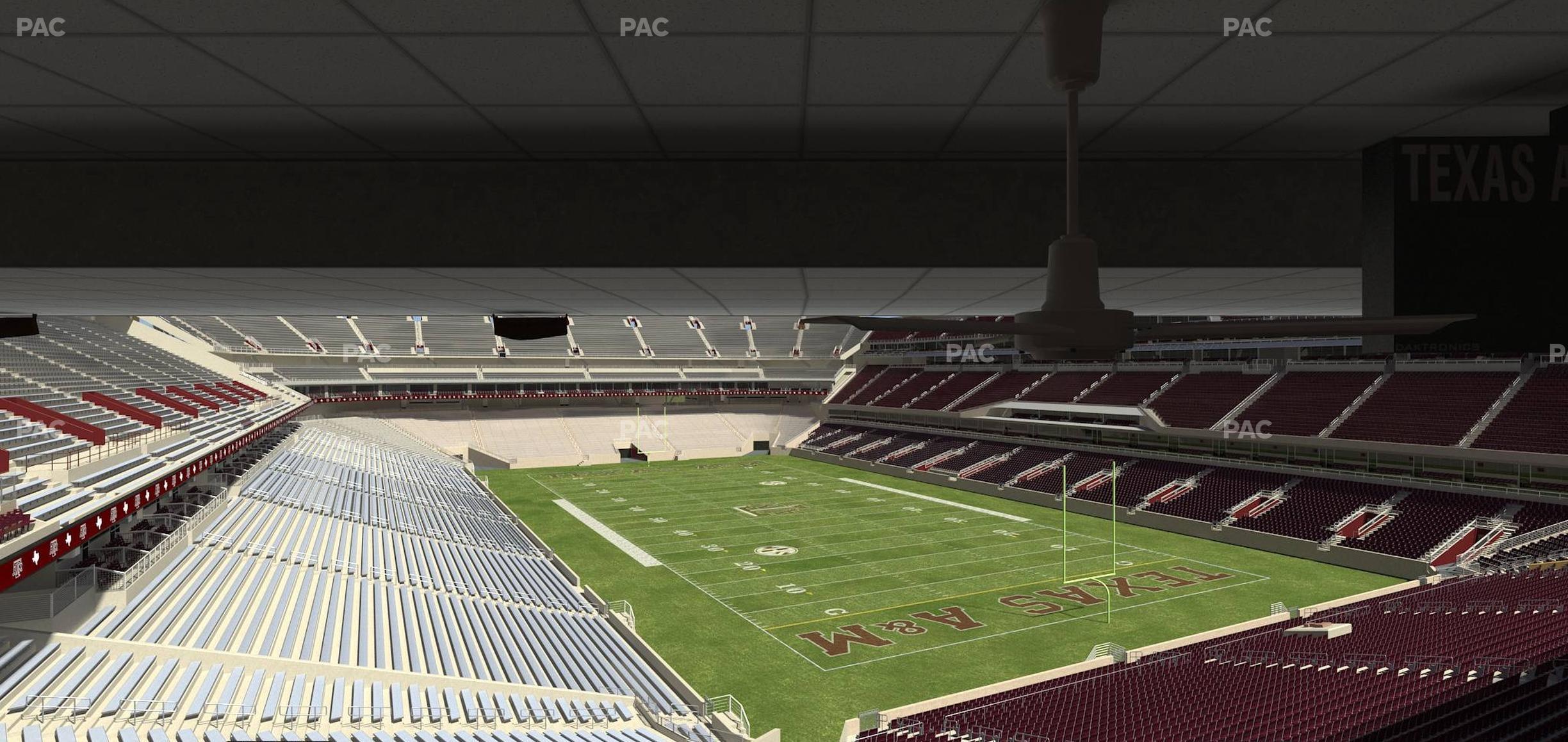 Seating view for Kyle Field Section Zone Club 12