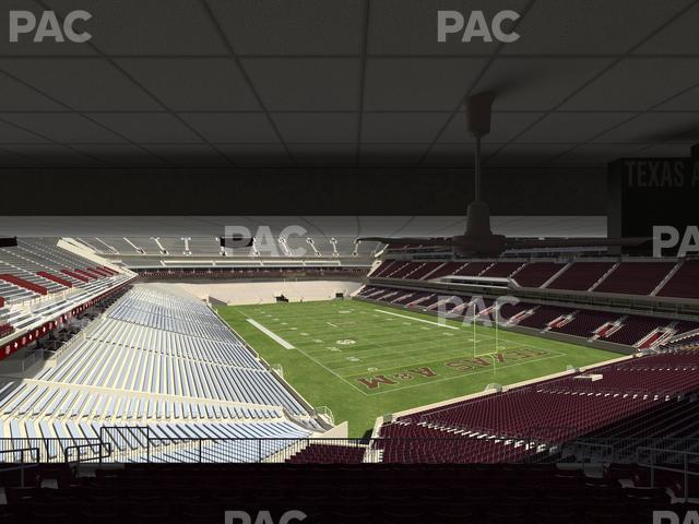 Seating view for Kyle Field Section Zone Club 12