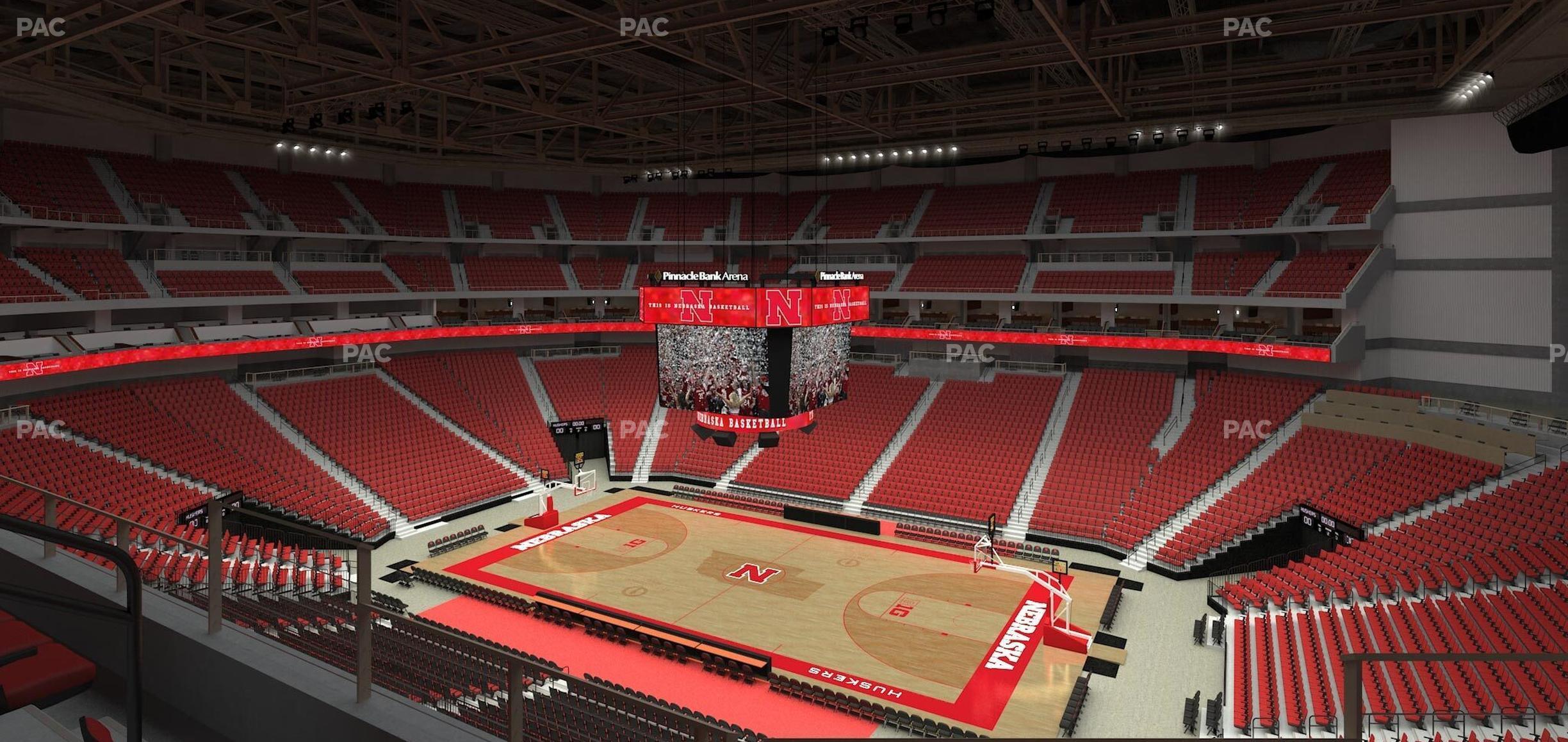 Seating view for Pinnacle Bank Arena Section 202