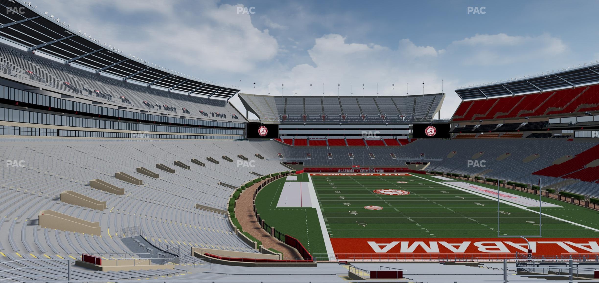 Seating view for Bryant Denny Stadium Section North Zone 8