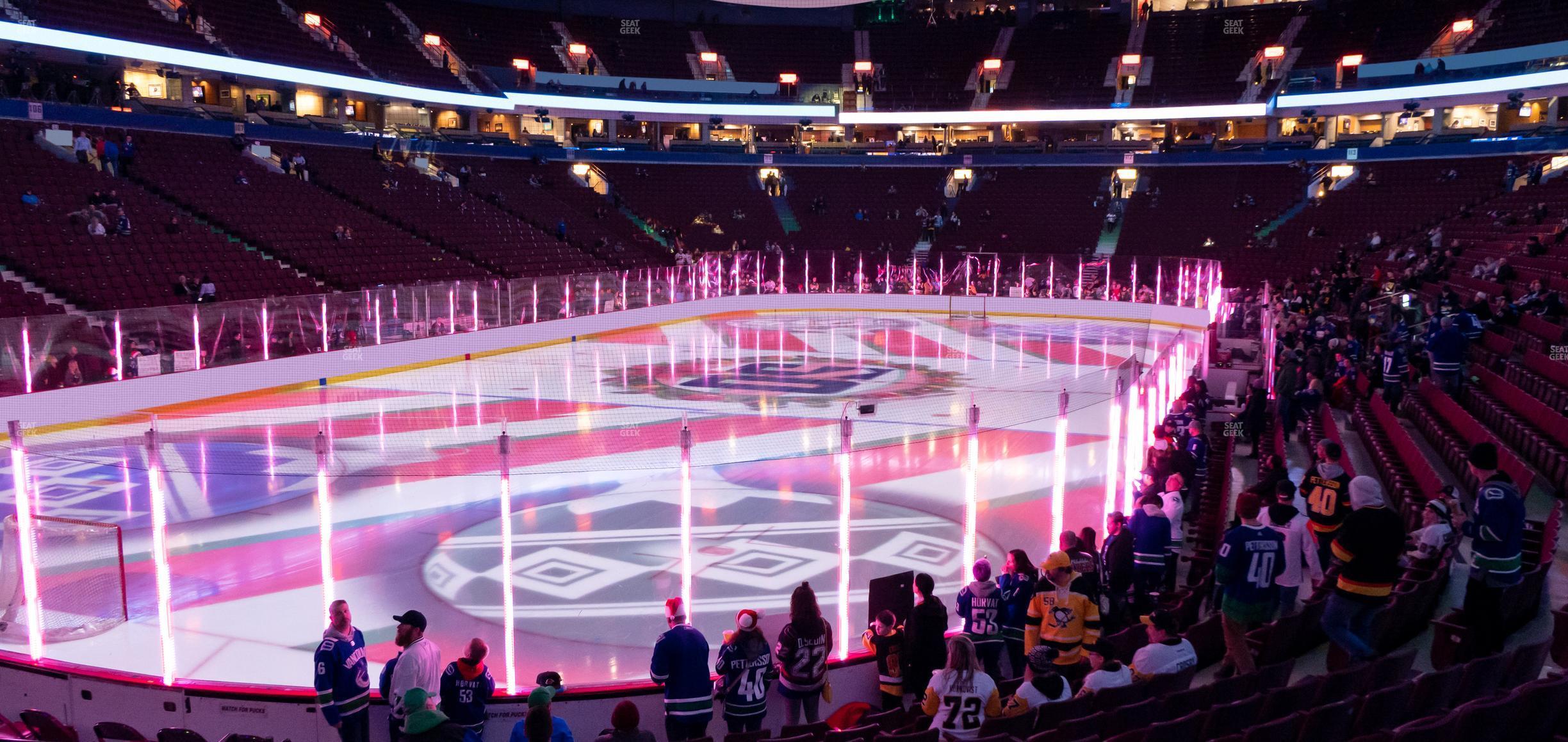 Seating view for Rogers Arena Section 121