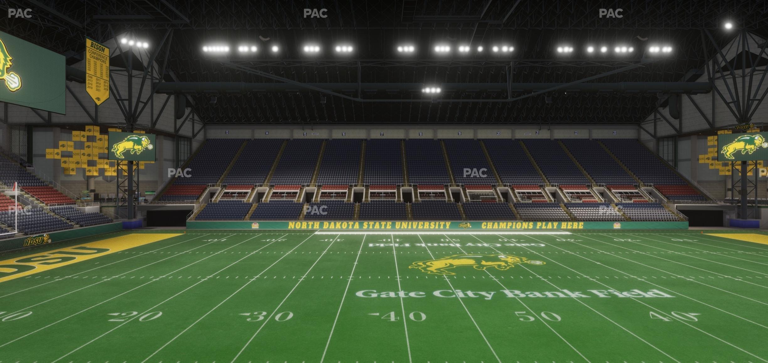 Seating view for Fargodome Section Elevated 2