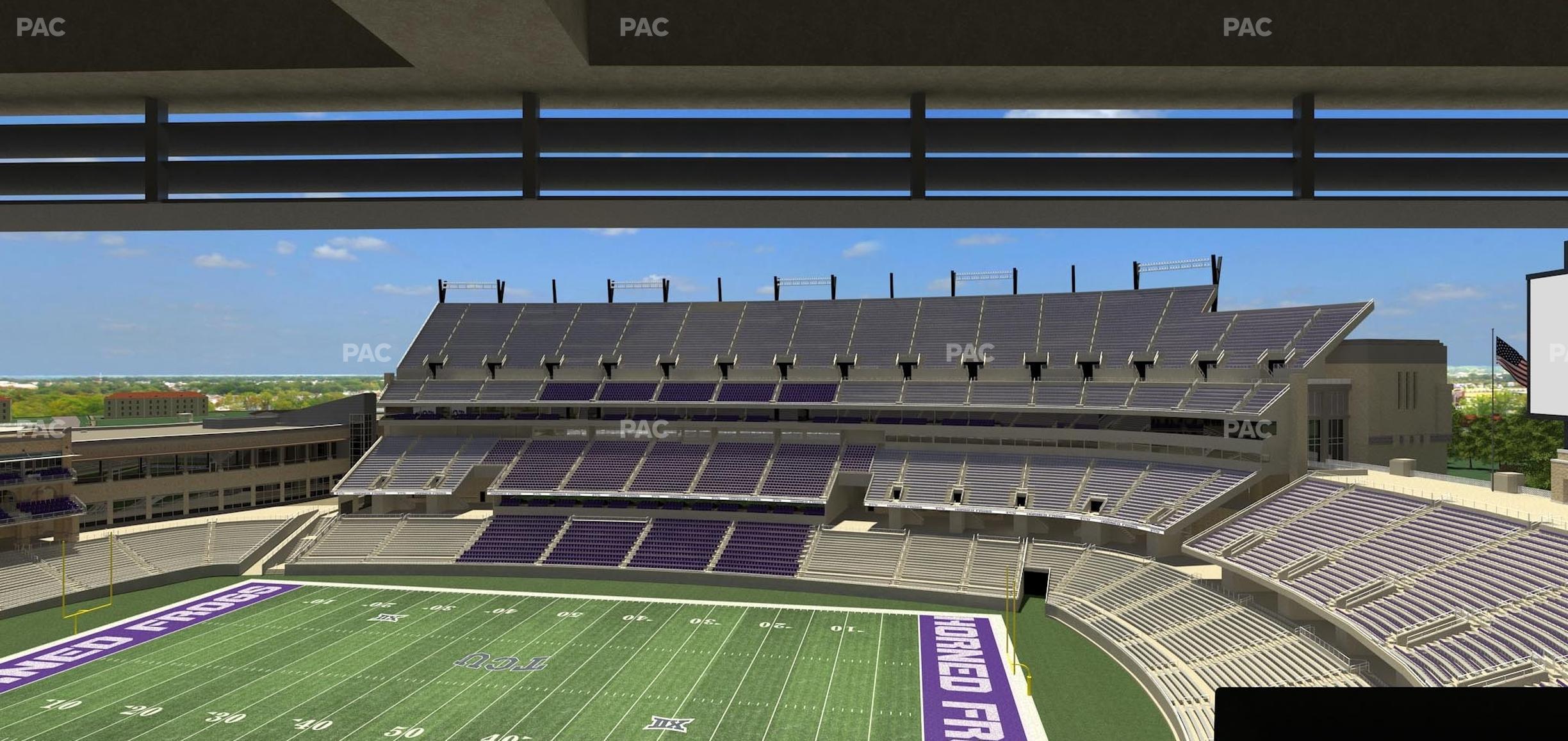 Seating view for Amon G Carter Stadium Section Loge Box 326