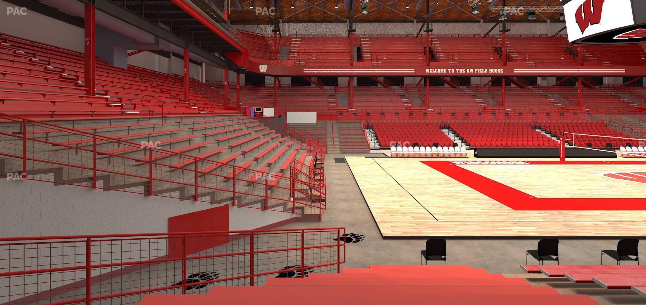 Seating view for Wisconsin Field House Section T