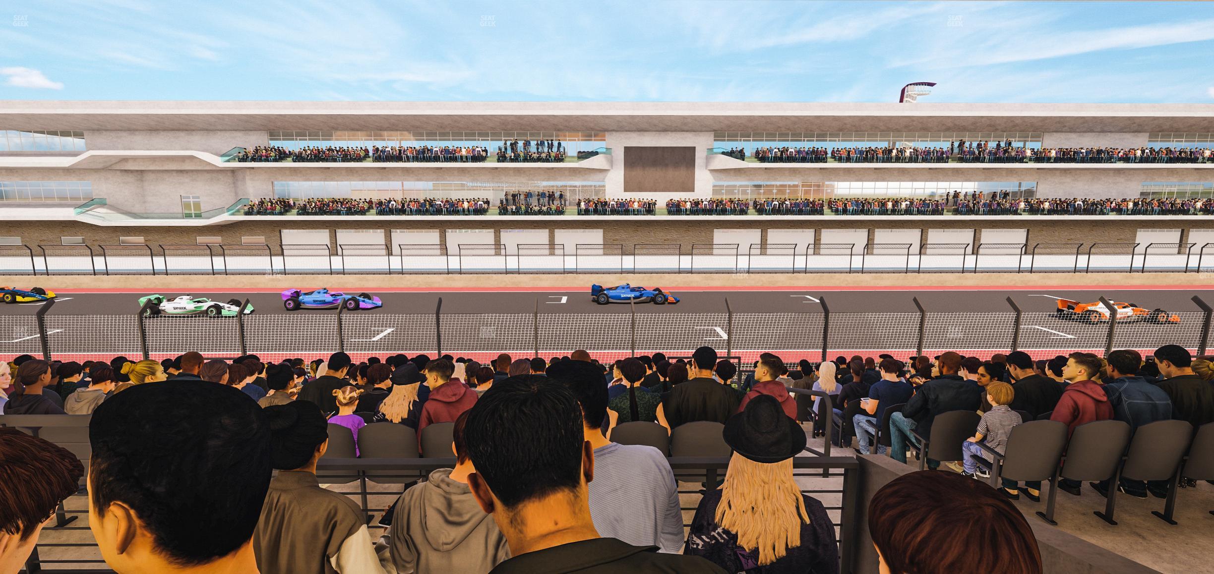 Seating view for Circuit of The Americas Section Main Grandstand Mezzanine 7 B