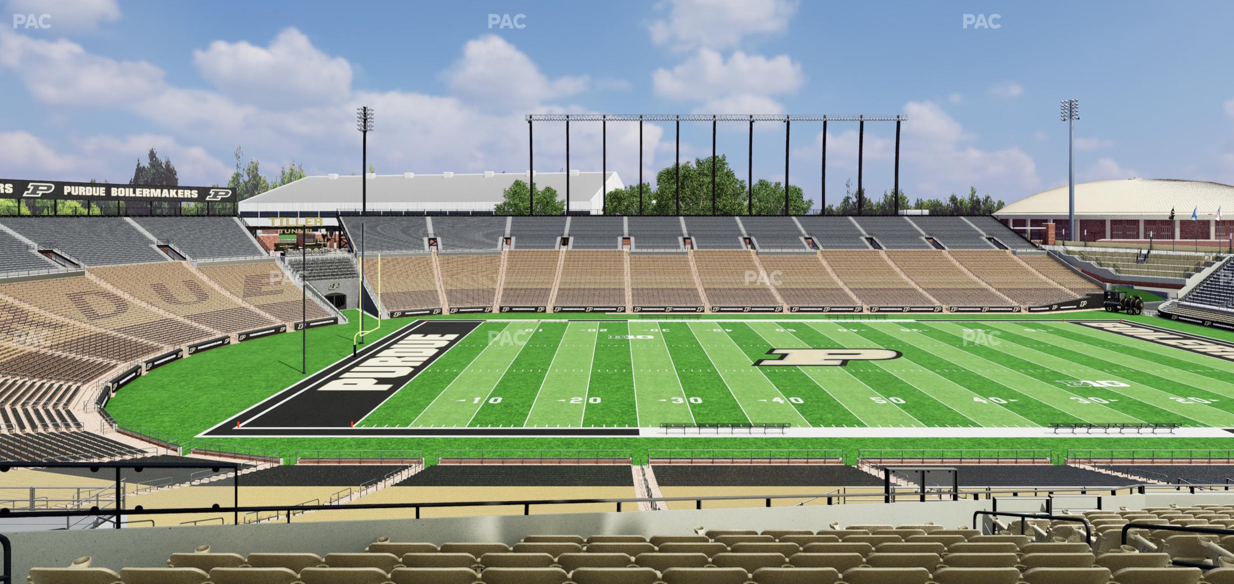 Seating view for Ross Ade Stadium Section Shively Club 1