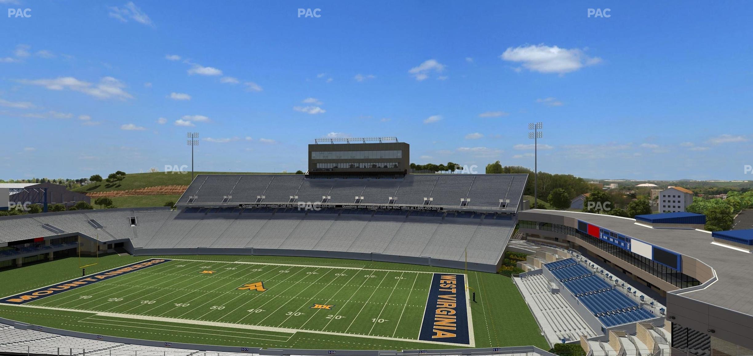 Seating view for Mountaineer Field at Milan Puskar Stadium Section 209