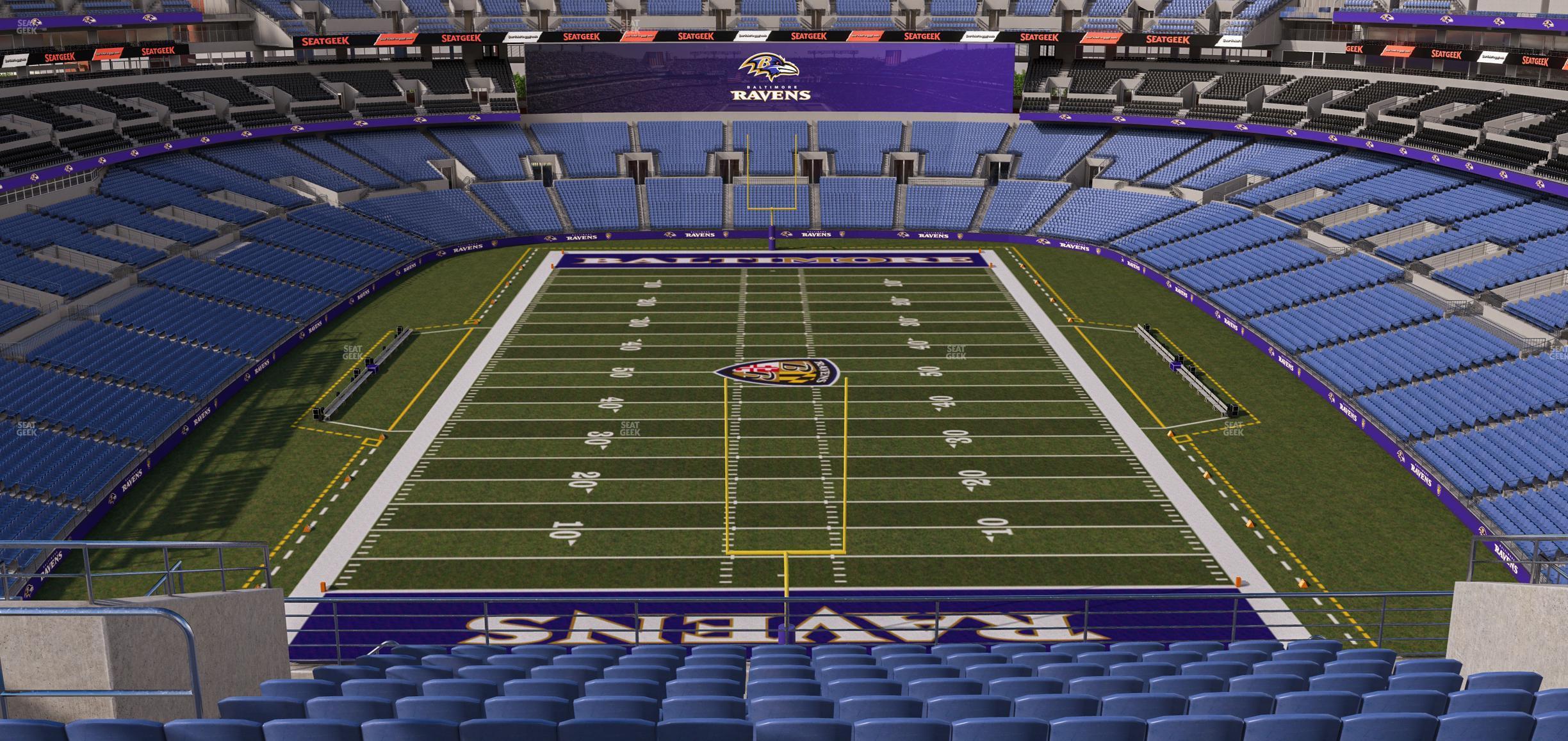 Seating view for M&T Bank Stadium Section 513